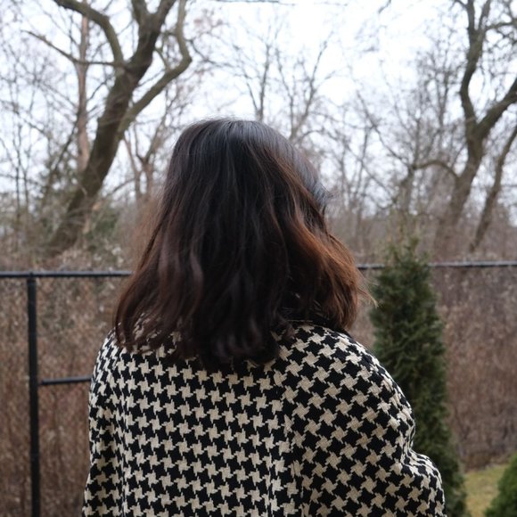 Marks & Spencer Black and White Coat (Medium) - Picture 9 of 9